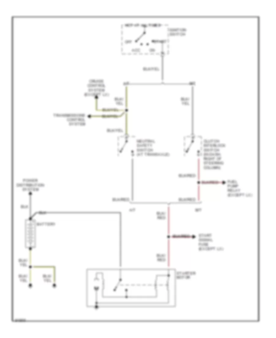 Starting Wiring Diagram for Ford Probe LX 1990