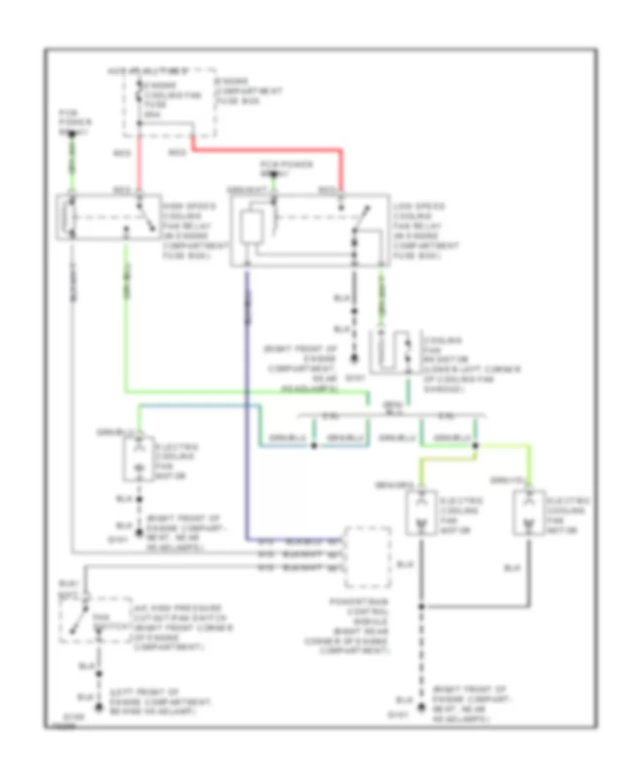 Cooling Fan Wiring Diagram for Ford Contour SE 1996