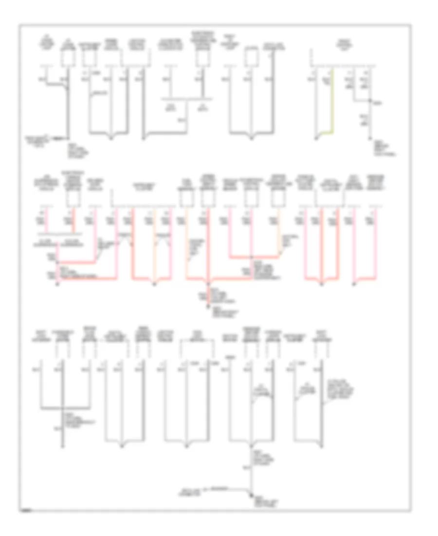Ground Distribution Wiring Diagram 2 of 3 for Ford Crown Victoria 1998