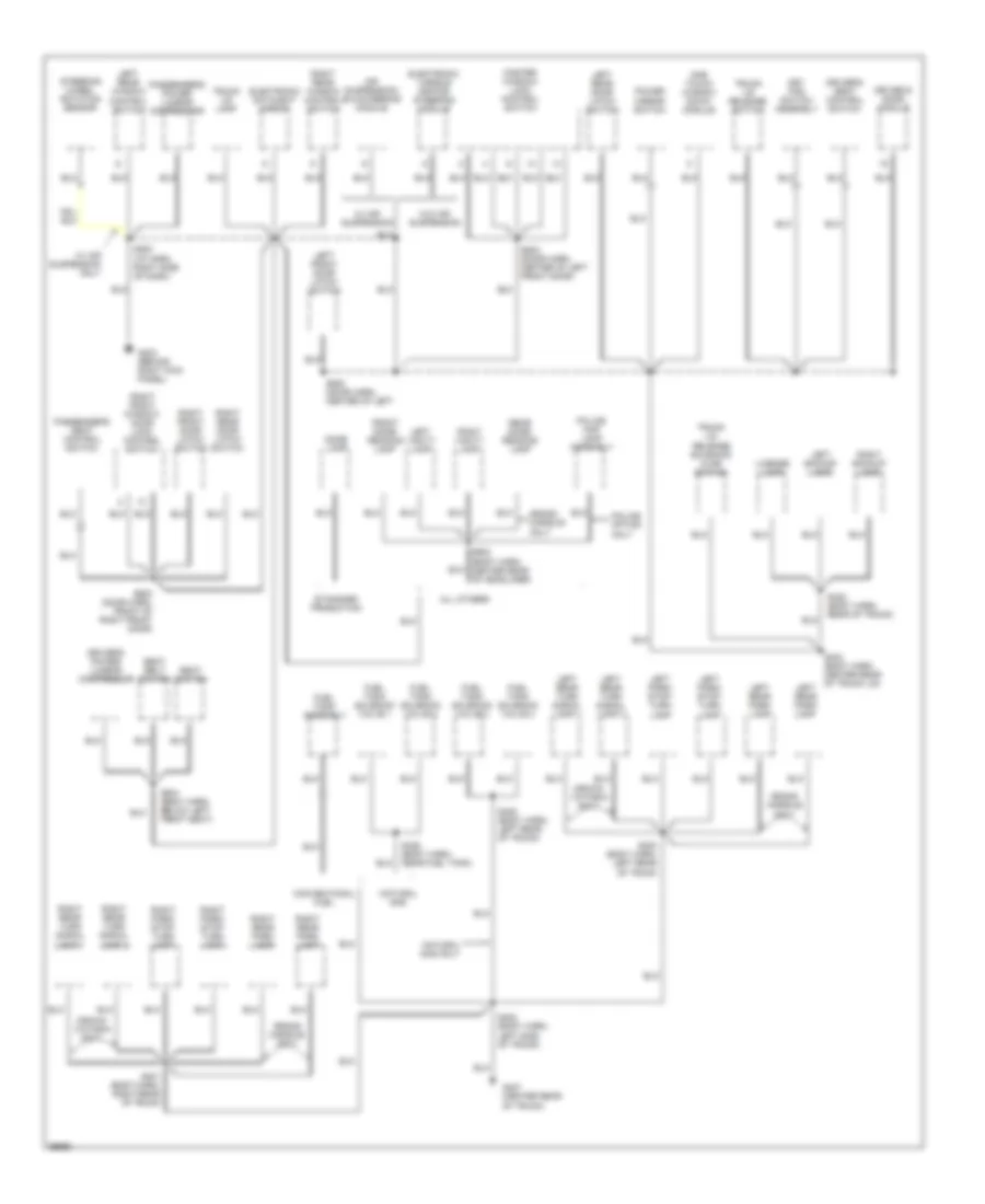 Ground Distribution Wiring Diagram 3 of 3 for Ford Crown Victoria 1998