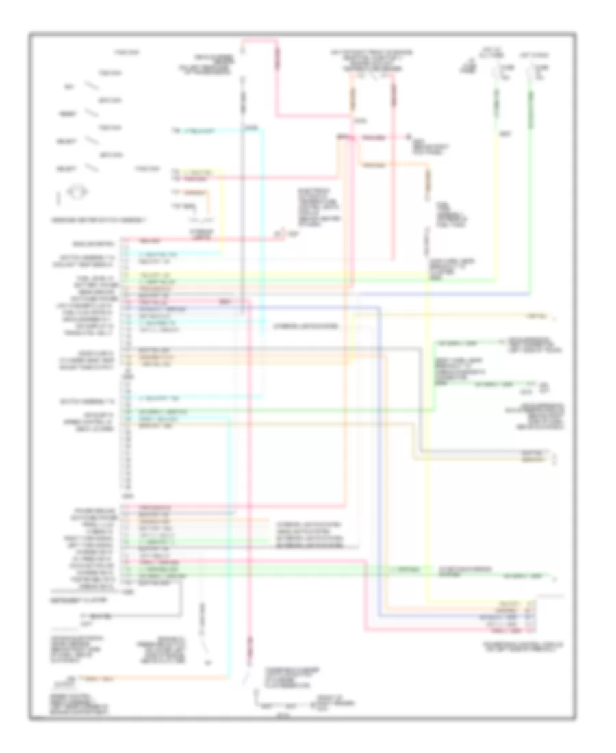 Electronic Cluster Wiring Diagram 1 of 2 for Ford Crown Victoria 1998