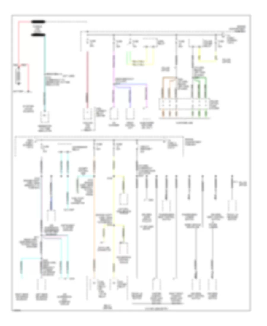 Power Distribution Wiring Diagram 1 of 4 for Ford Crown Victoria 1998