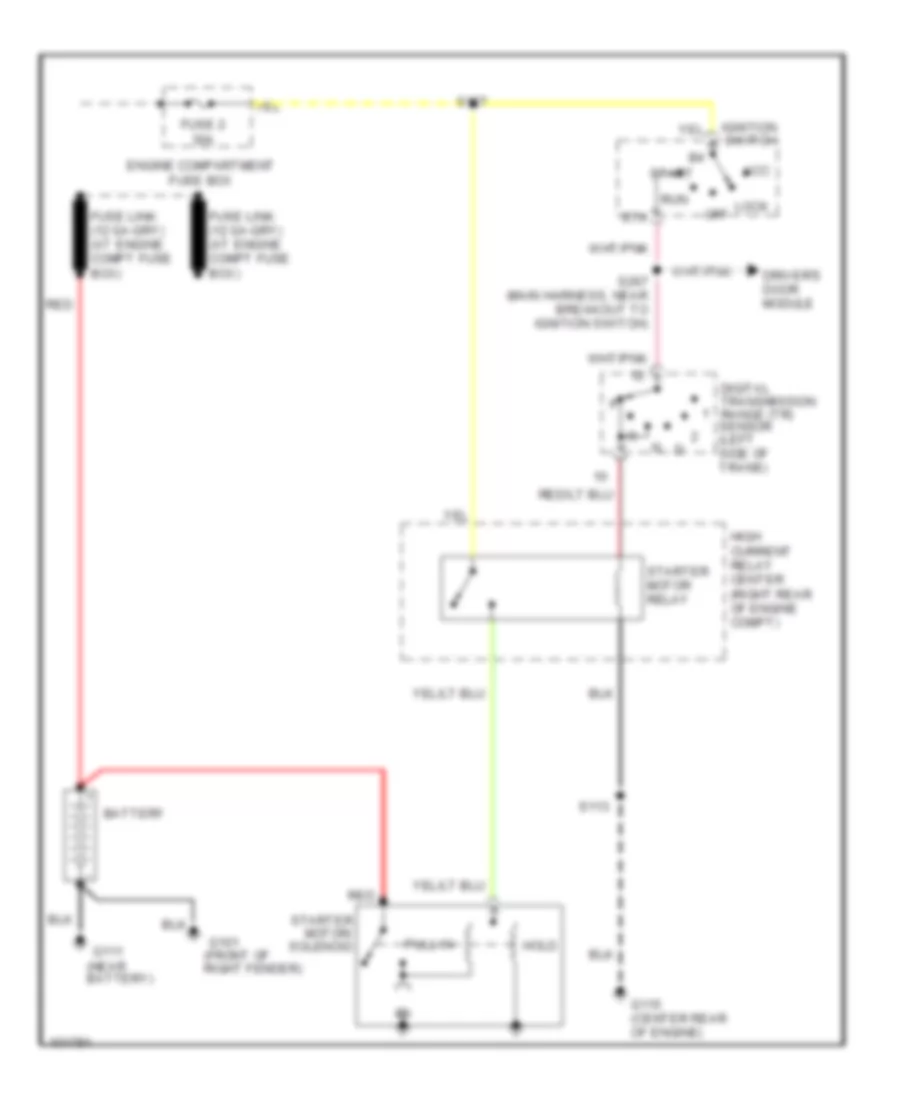 Starting Wiring Diagram for Ford Crown Victoria 1998