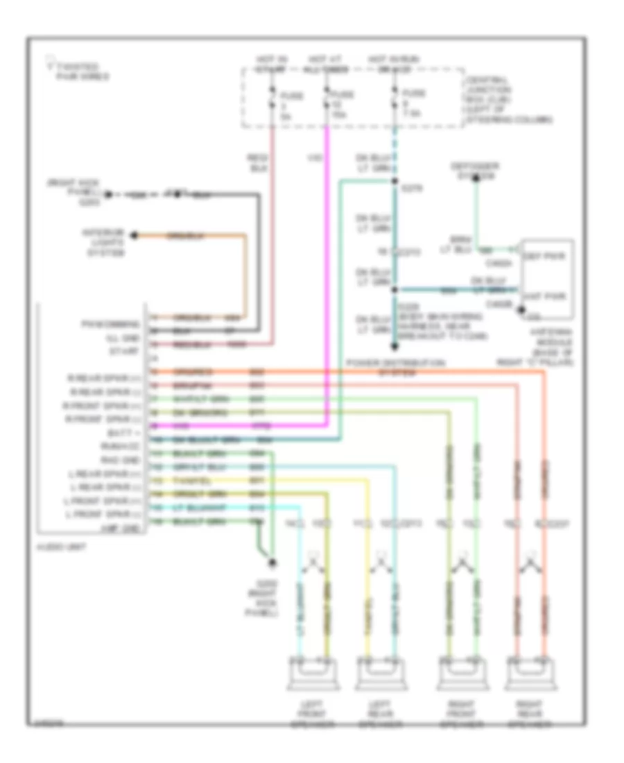Base Radio Wiring Diagram for Ford Crown Victoria 2011