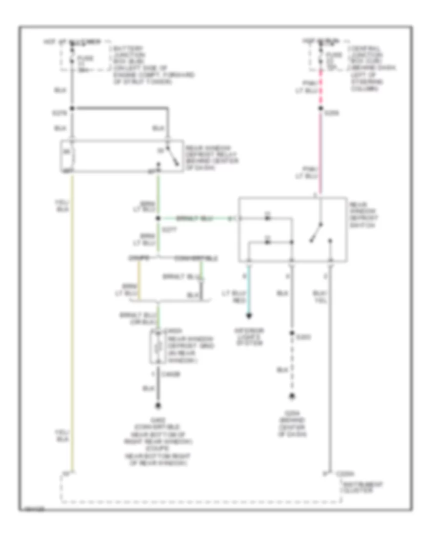Defoggers Wiring Diagram for Ford Mustang 2004