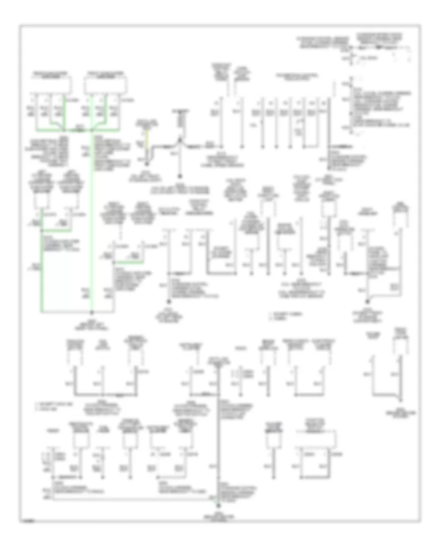 Ground Distribution Wiring Diagram 1 of 2 for Ford Mustang 2004
