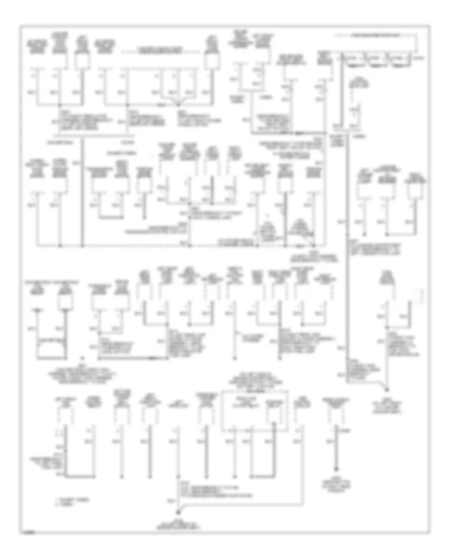 Ground Distribution Wiring Diagram 2 of 2 for Ford Mustang 2004