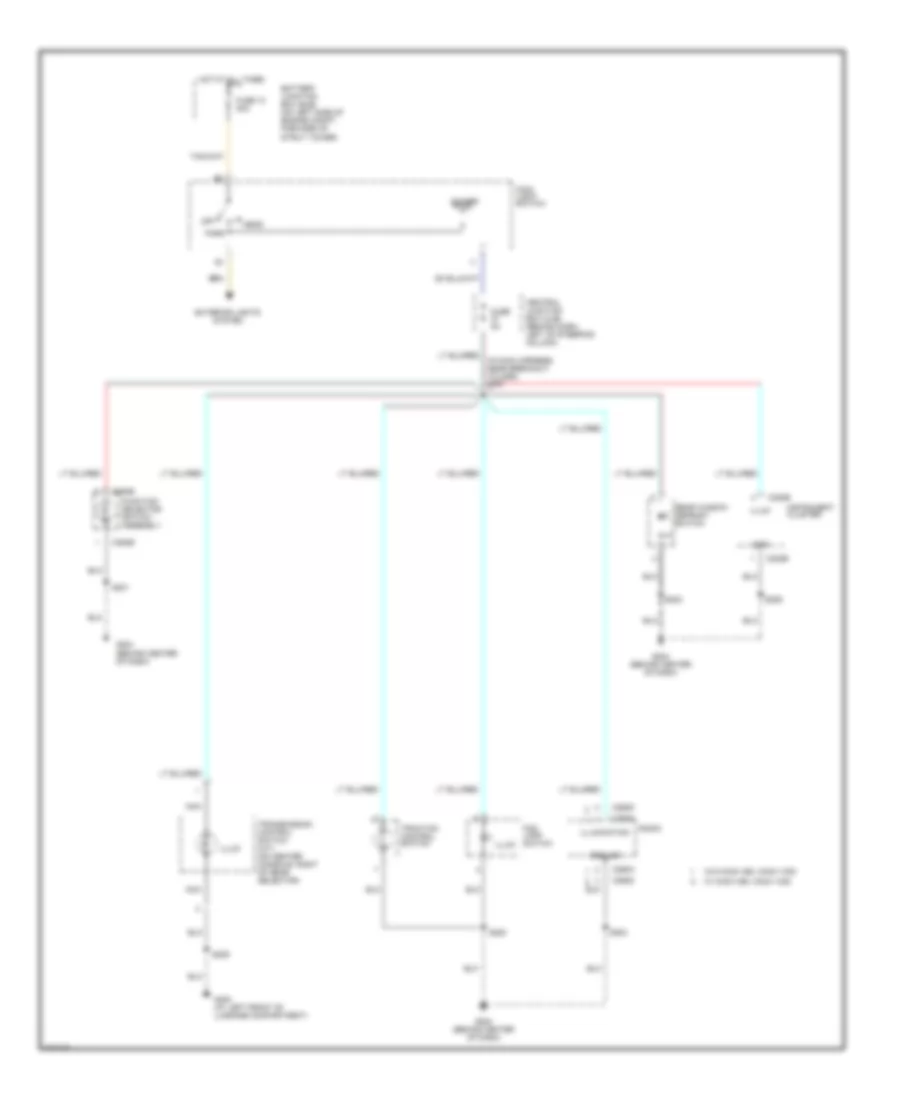 Instrument Illumination Wiring Diagram for Ford Mustang 2004