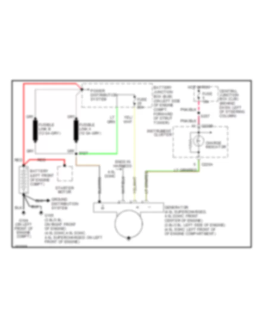 Charging Wiring Diagram for Ford Mustang 2004