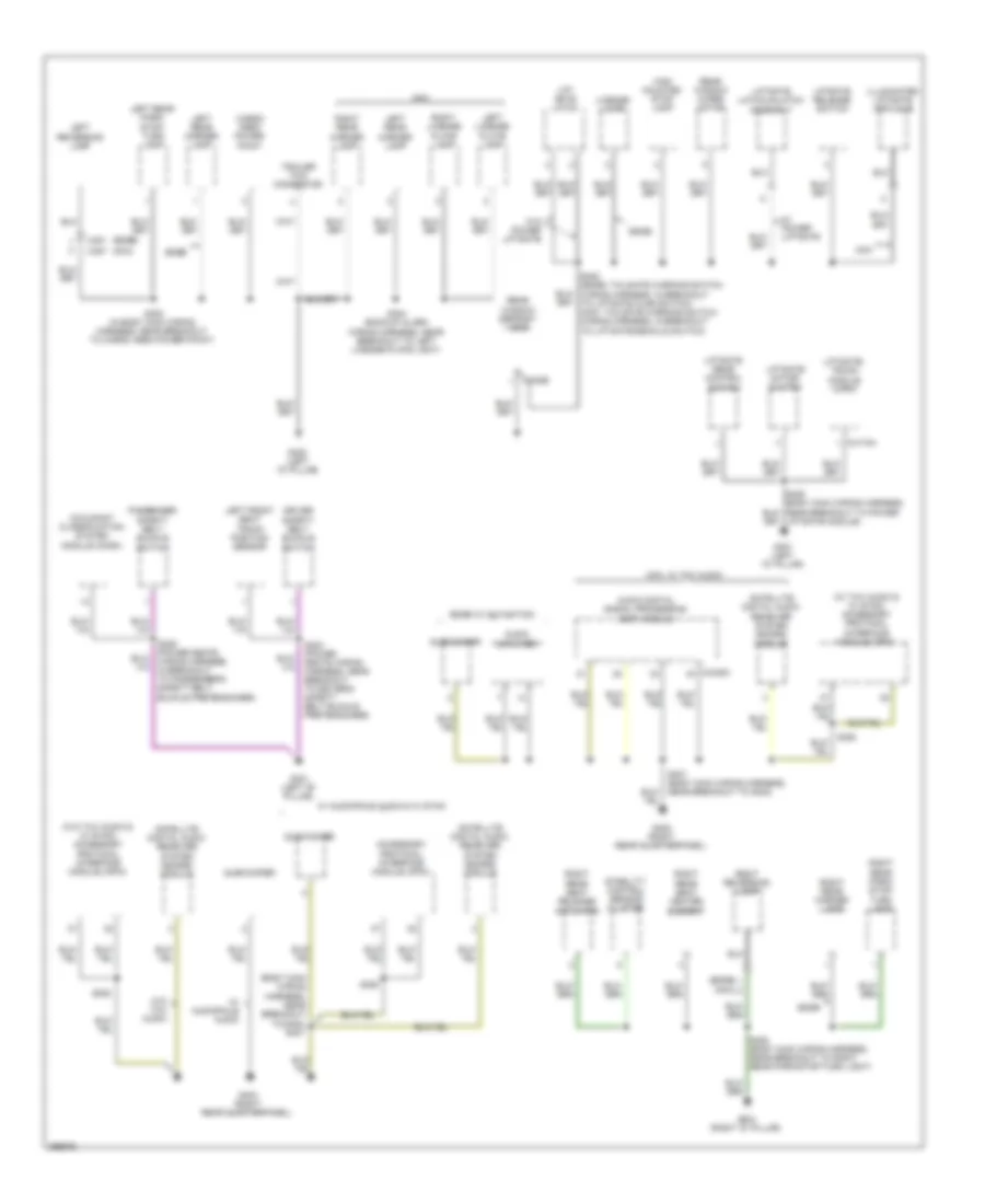 Ground Distribution Wiring Diagram 4 of 4 for Ford Edge SEL 2009
