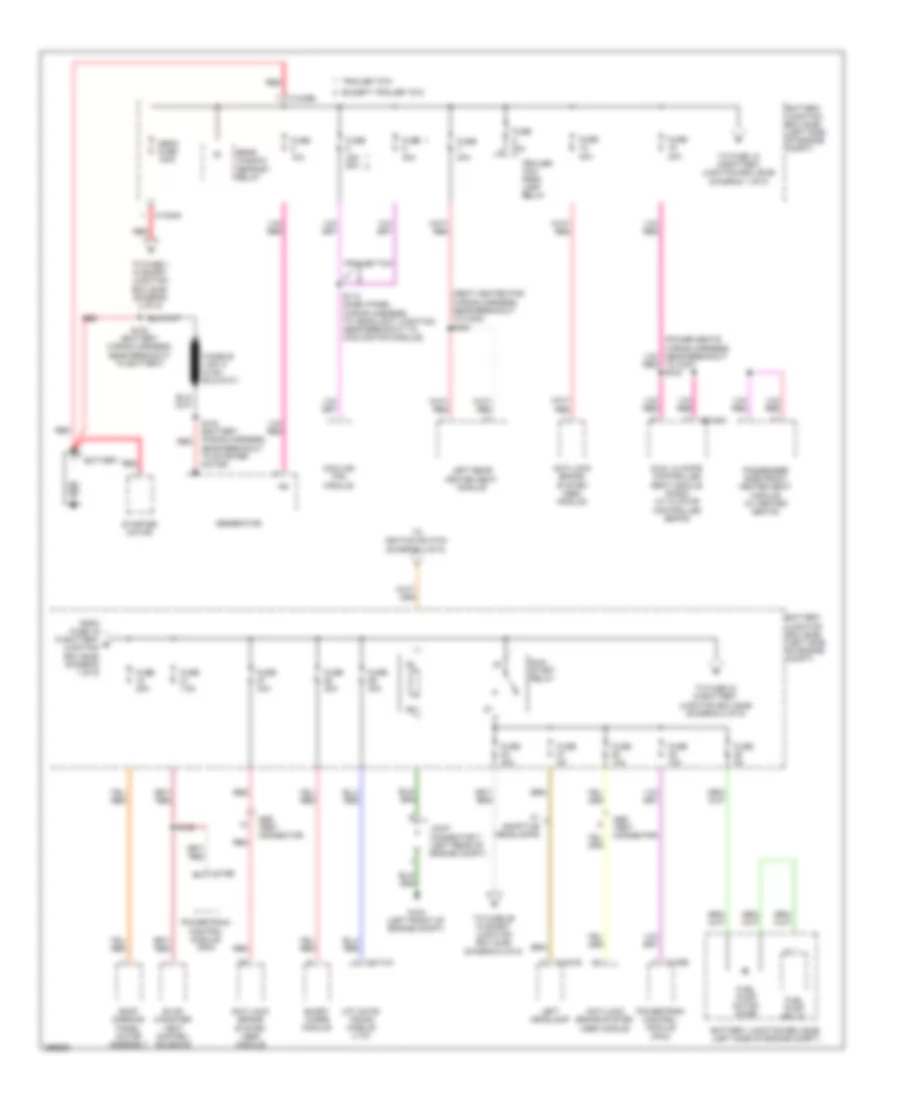 Power Distribution Wiring Diagram 1 of 5 for Ford Edge SEL 2009