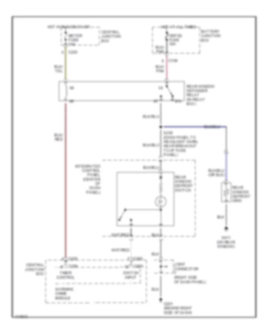 Defogger Wiring Diagram for Ford ZX2 2001