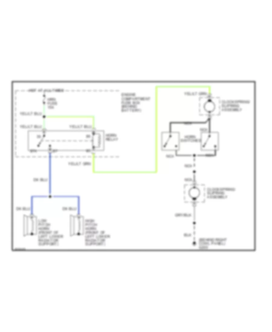 Horn Wiring Diagram for Ford Crown Victoria 1992