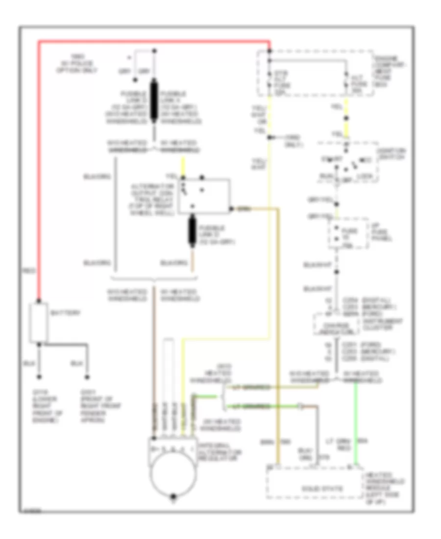 Charging Wiring Diagram for Ford Crown Victoria 1992