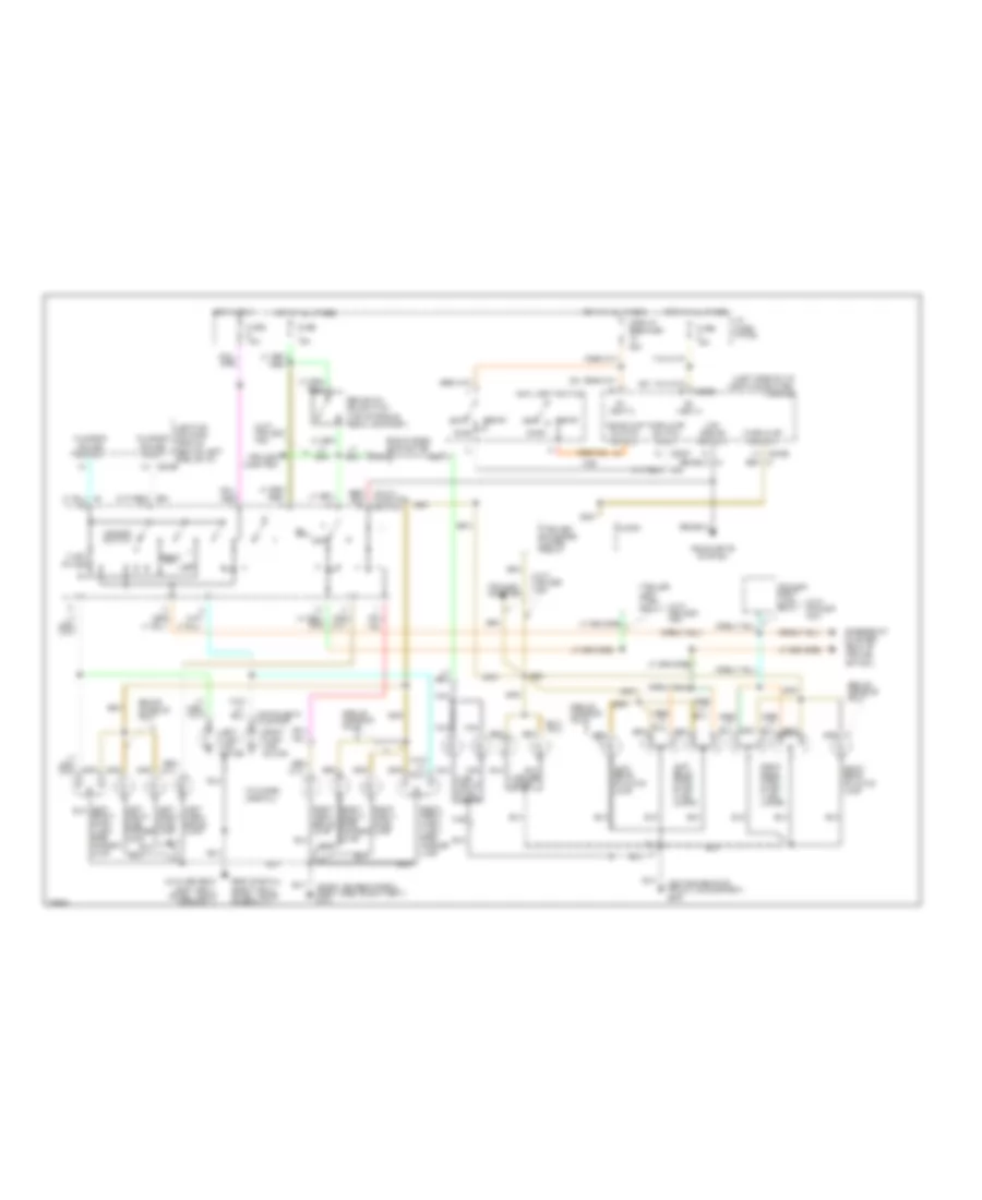 Exterior Lamps Wiring Diagram for Ford Crown Victoria 1996