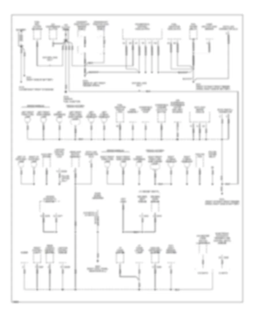 Ground Distribution Wiring Diagram 1 of 3 for Ford Crown Victoria 1996