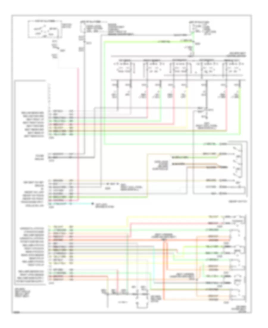 Left Front Memory Seat Wiring Diagram for Ford Crown Victoria 1996