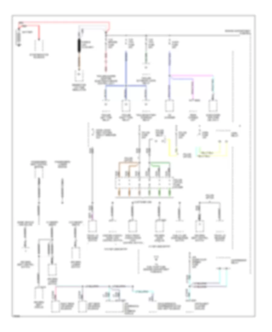 Power Distribution Wiring Diagram 1 of 4 for Ford Crown Victoria 1996