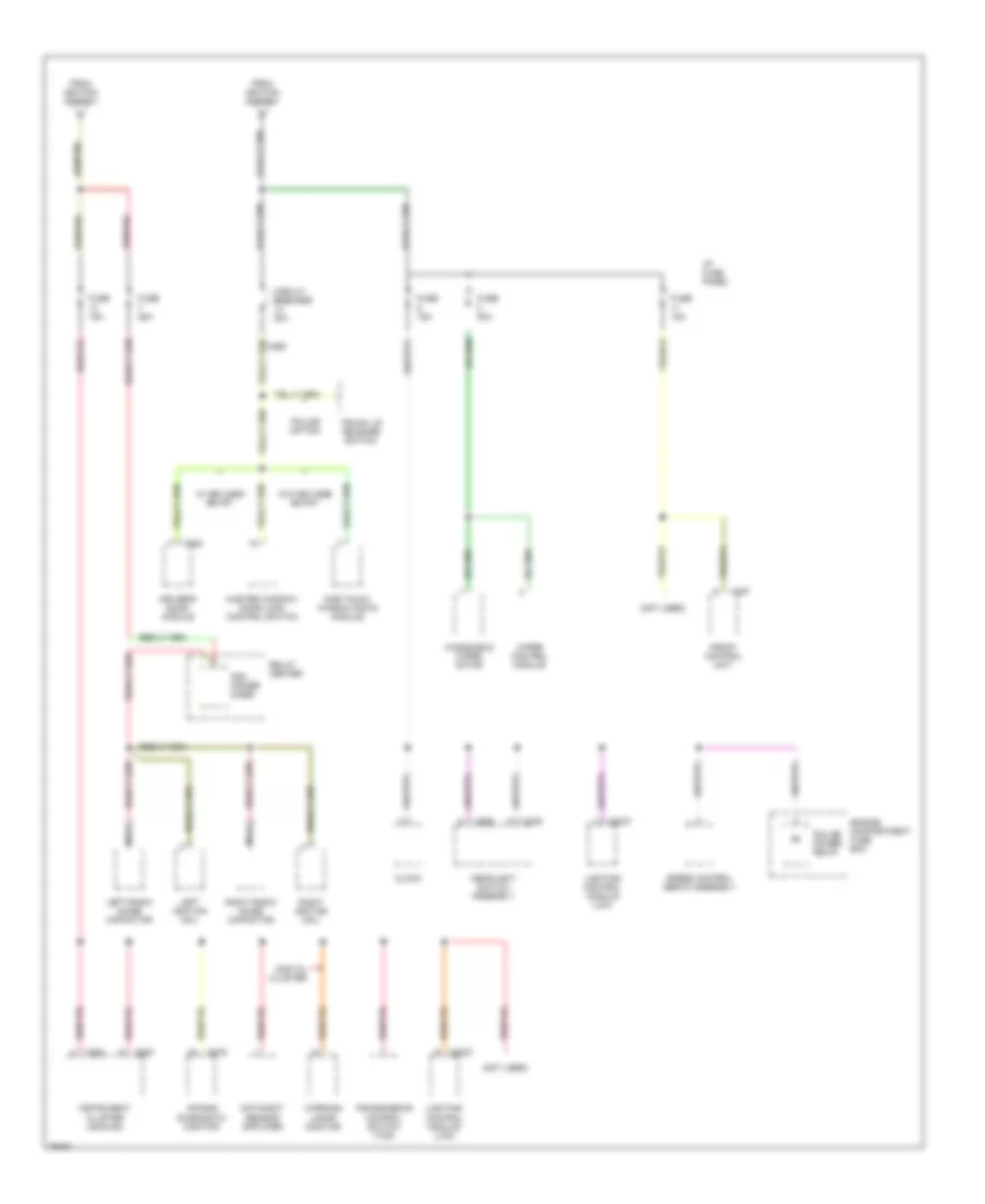 Power Distribution Wiring Diagram 4 of 4 for Ford Crown Victoria 1996