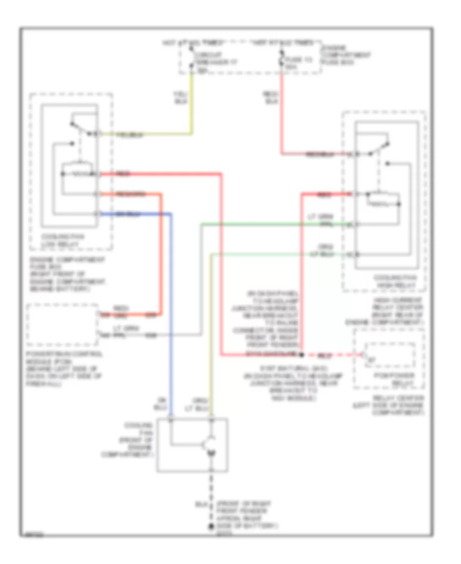 Cooling Fan Wiring Diagram for Ford Crown Victoria LX 1998