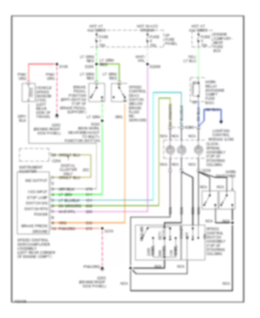 Cruise Control Wiring Diagram for Ford Crown Victoria LX 1998