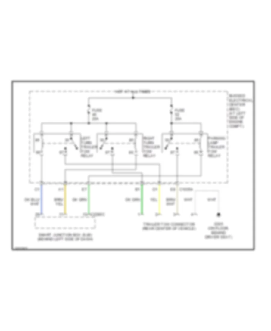 Trailer Tow Wiring Diagram for Ford Freestar Limited 2005
