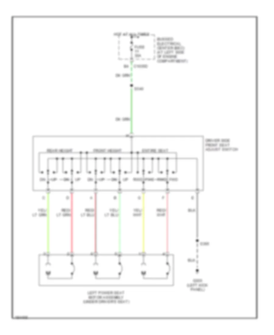 Driver Power Seat Wiring Diagram for Ford Freestar Limited 2005