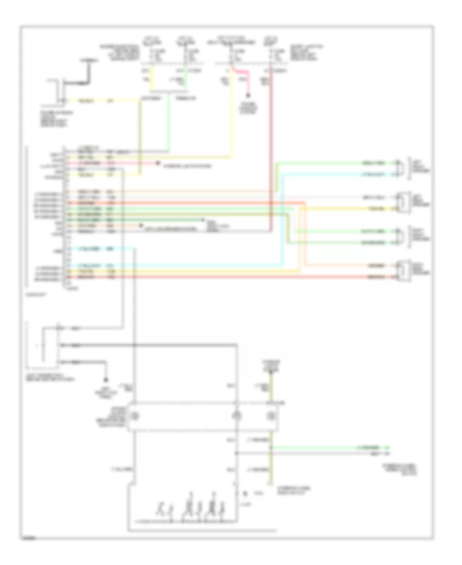 Radio Wiring Diagram, without Rear Controls for Ford Freestar Limited 2005