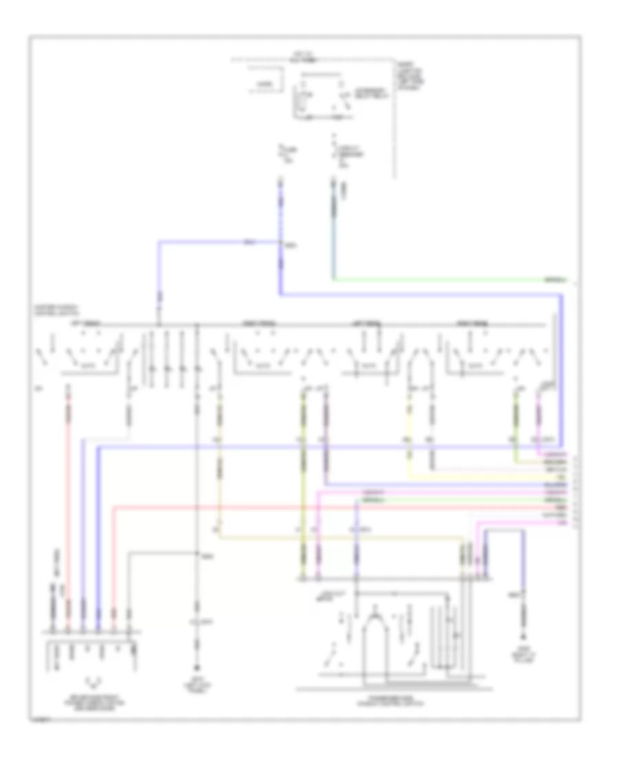 Power Windows Wiring Diagram 1 of 2 for Ford Flex Titanium 2012