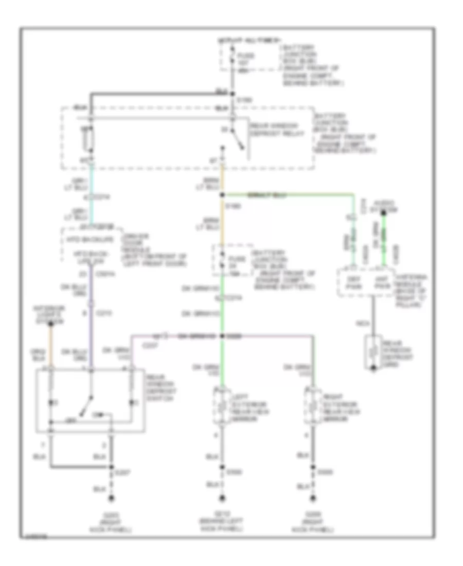 Defoggers Wiring Diagram for Ford Crown Victoria LX 2011
