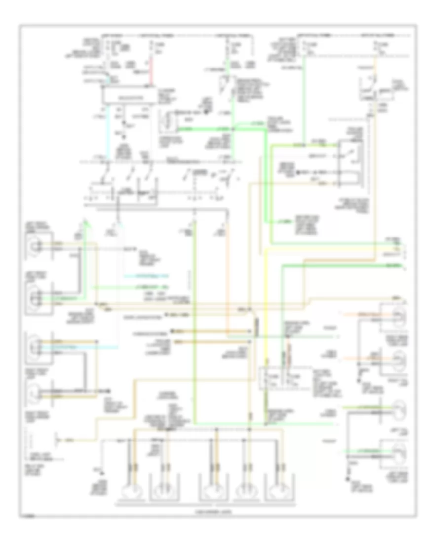 Exterior Lamps  Trailer connector Wiring Diagram 1 of 2 for Ford Cab  Chassis F350 Super Duty 2000