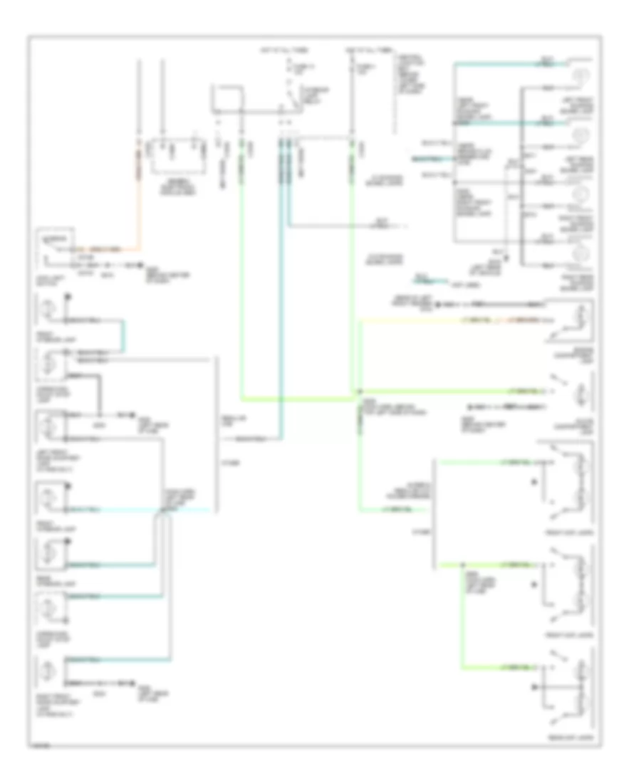 Courtesy Lamps Wiring Diagram for Ford Cab  Chassis F350 Super Duty 2000