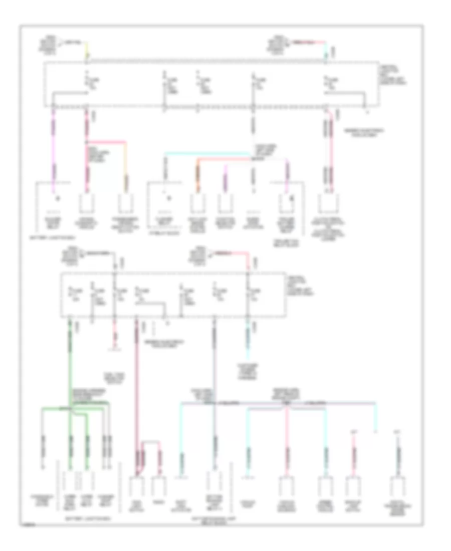 Power Distribution Wiring Diagram 4 of 4 for Ford Cab  Chassis F350 Super Duty 2000