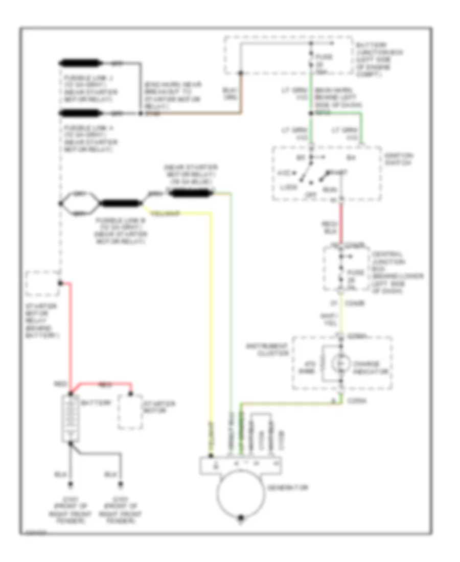 5 4L Charging Wiring Diagram for Ford Cab  Chassis F350 Super Duty 2000