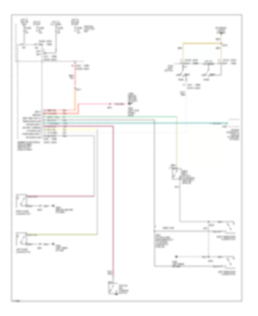 Warning Systems Wiring Diagram for Ford Cab  Chassis F350 Super Duty 2000