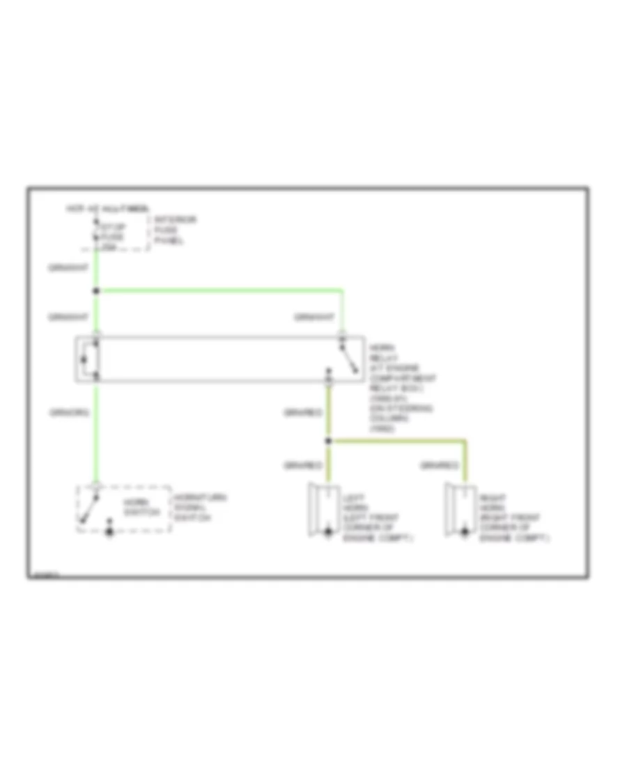 Horn Wiring Diagram for Ford Probe GL 1990