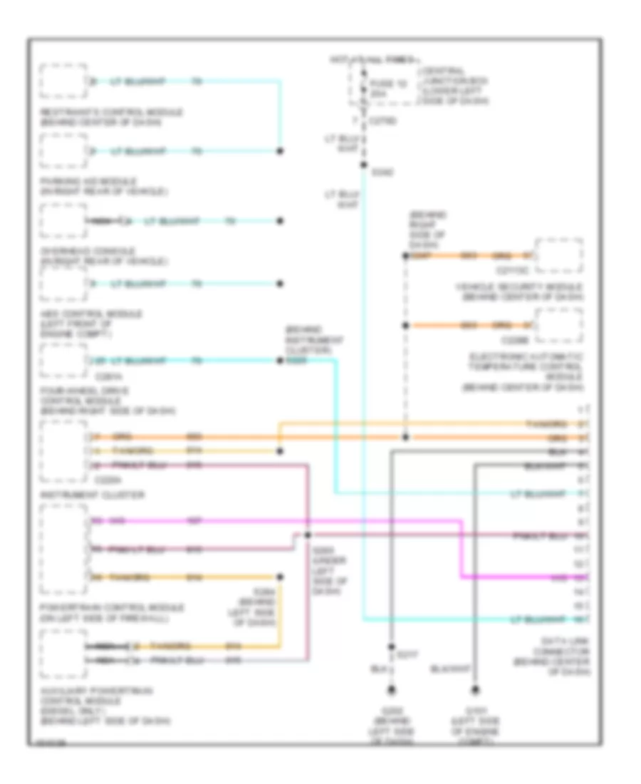 Computer Data Lines Wiring Diagram for Ford Cab  Chassis F350 Super Duty 2002
