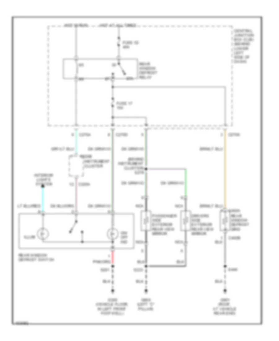Defoggers Wiring Diagram for Ford Cab  Chassis F350 Super Duty 2002
