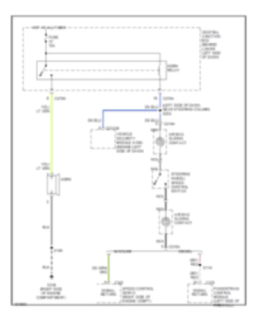 Horn Wiring Diagram for Ford Cab  Chassis F350 Super Duty 2002