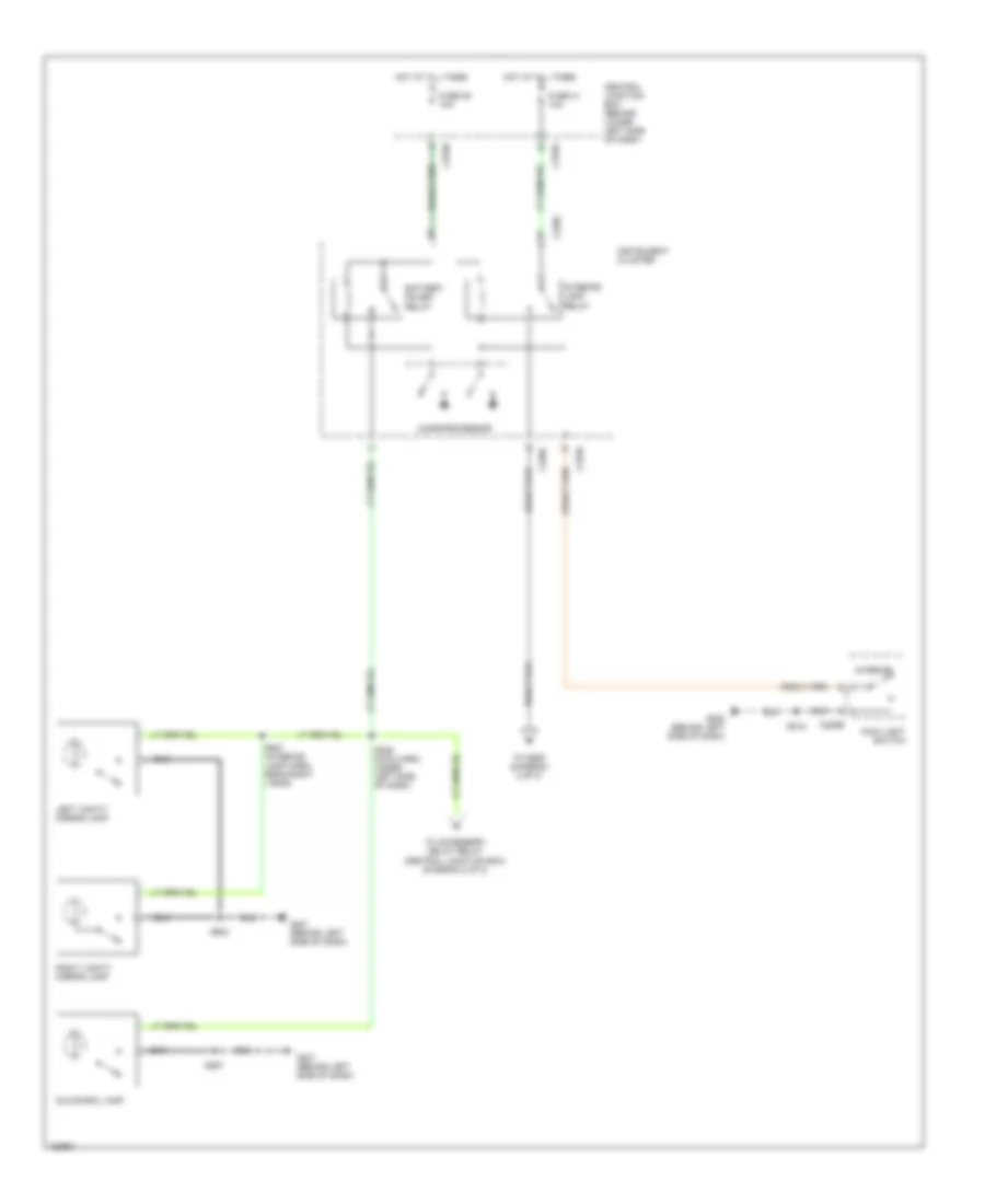 Courtesy Lamps Wiring Diagram 1 of 2 for Ford Cab  Chassis F350 Super Duty 2002