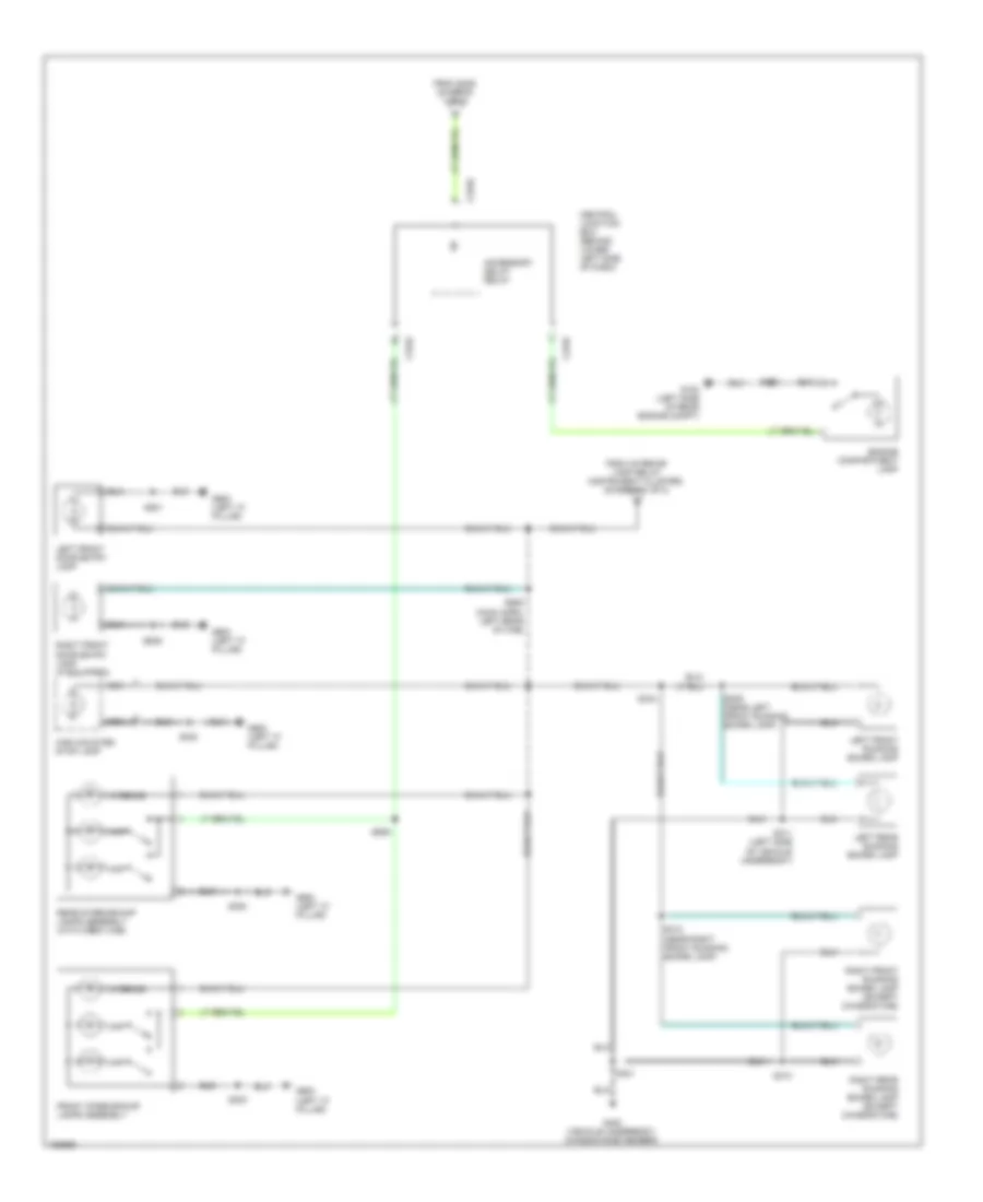 Courtesy Lamps Wiring Diagram (2 of 2) for Ford Cab  Chassis F350 Super Duty 2002
