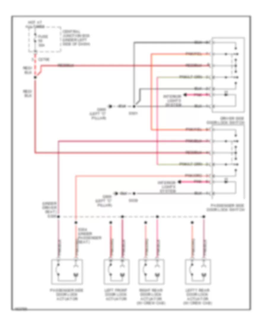 Power Door Locks Wiring Diagram, without Keyless Entry for Ford Cab  Chassis F350 Super Duty 2002