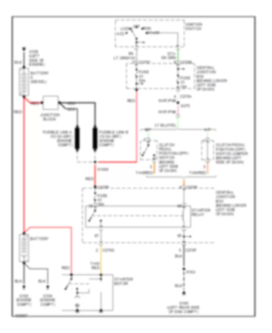 Starting Wiring Diagram for Ford Cab  Chassis F350 Super Duty 2002