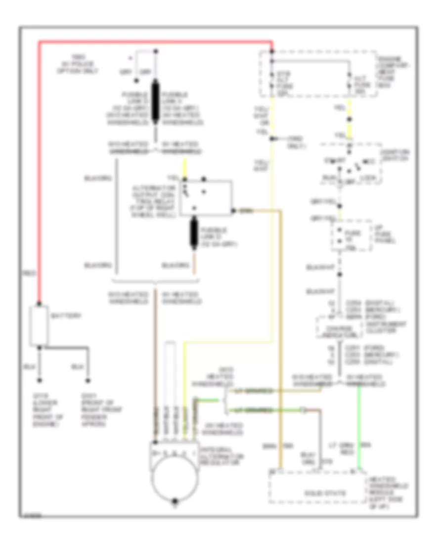 Charging Wiring Diagram for Ford Crown Victoria LX 1992