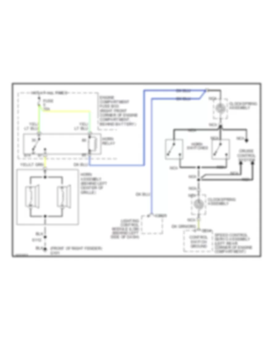 Horn Wiring Diagram for Ford Crown Victoria Police Interceptor 1998
