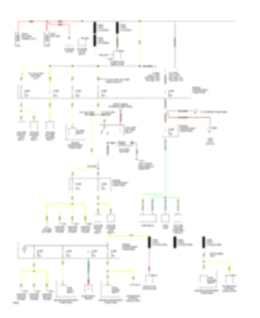 Power Distribution Wiring Diagram 1 of 4 for Ford Econoline E150 1994