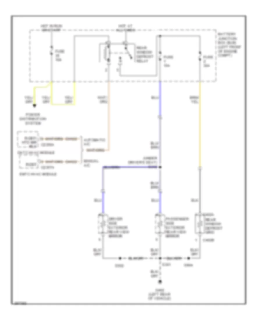 Defoggers Wiring Diagram Except Hybrid for Ford Escape 2009