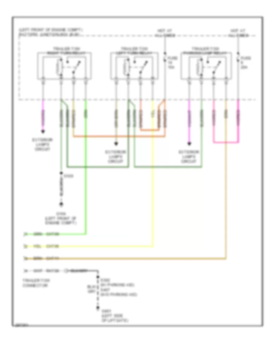 TrailerCamper Adapter Wiring Diagram for Ford Escape 2009