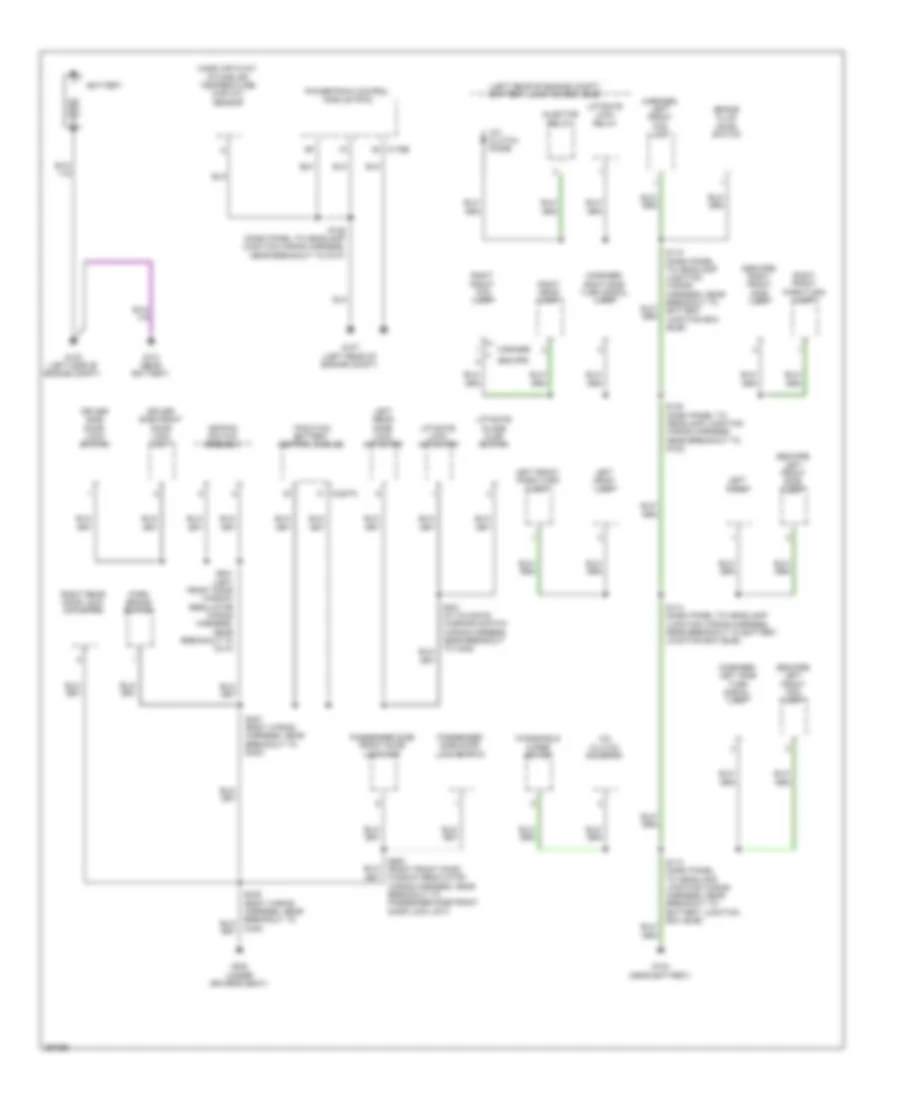 Ground Distribution Wiring Diagram, Hybrid (1 of 3) for Ford Escape 2009