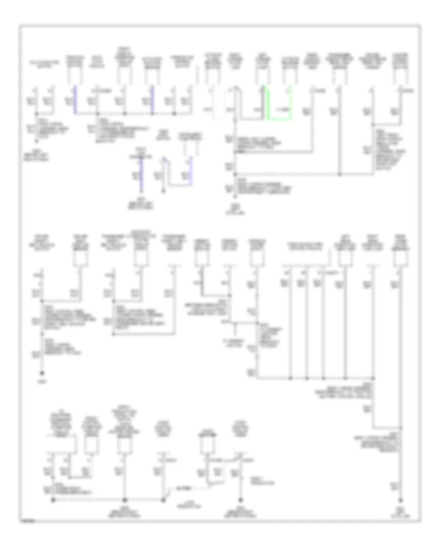 Ground Distribution Wiring Diagram, Hybrid (3 of 3) for Ford Escape 2009